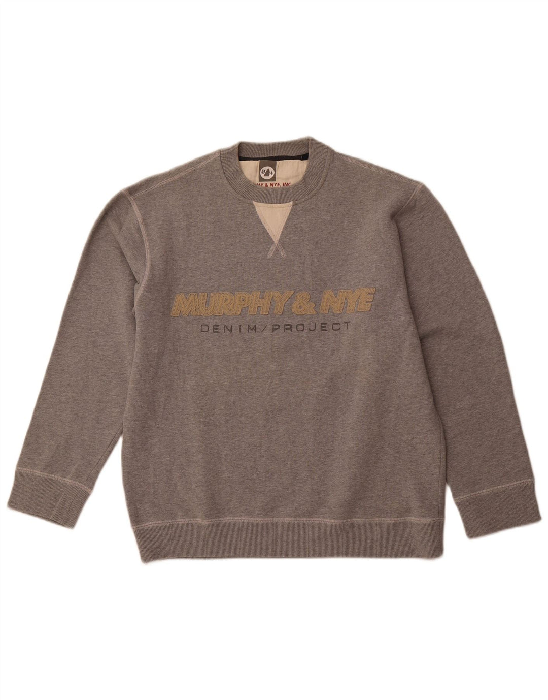 MURPHY & NYE Sweat-Shirt Graphique Sailmakers pour Hommes Petit Gris Coton