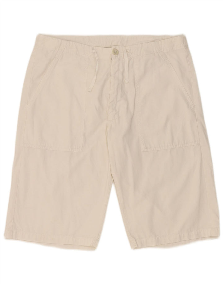 Belfe Short Chino Homme W30 Coton Blanc Moyen