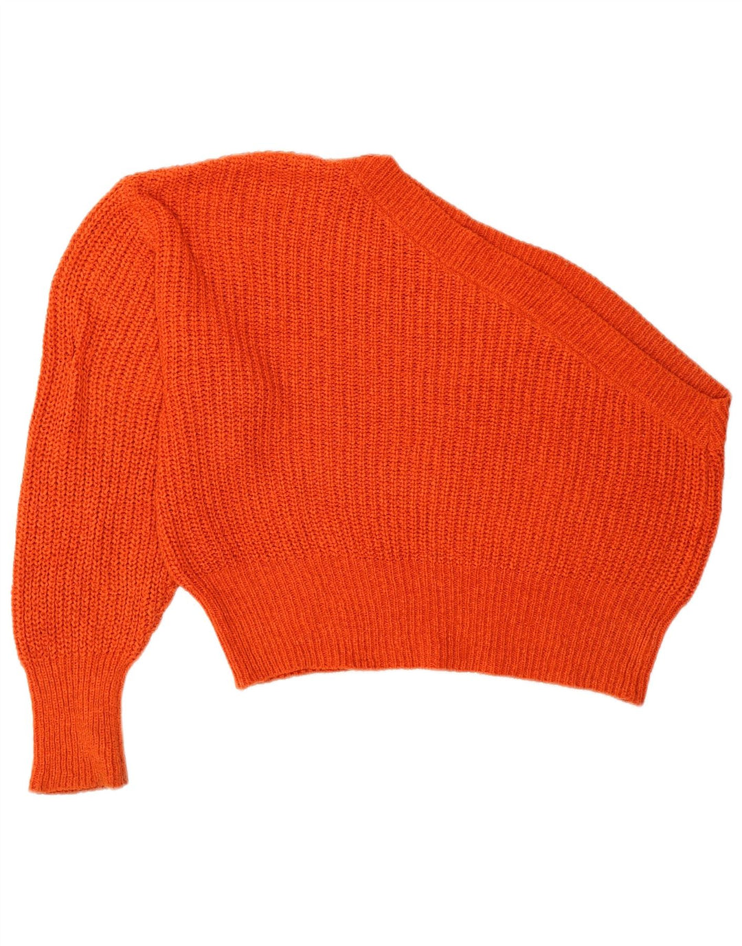 Zara Pull surdimensionné à une épaule pour femme UK 10 Petit Orange