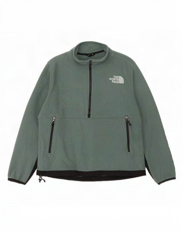 The North Face Pull polaire à col zippé pour homme Large Vert Polyester