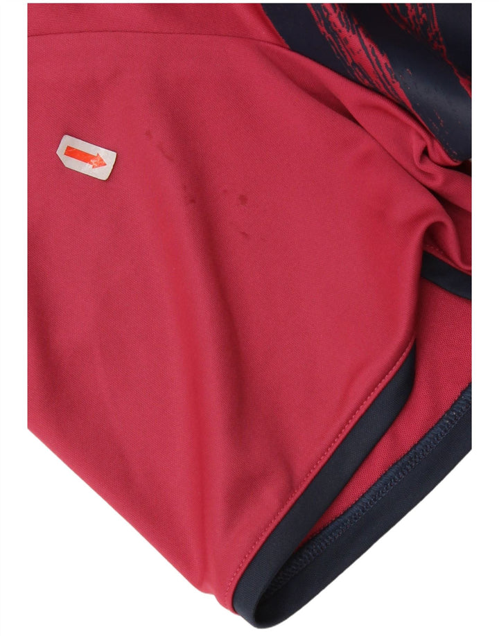 Adidas Homme Primegreen Polo Grand Rouge Rayé Polyester