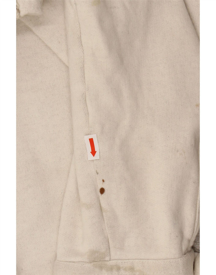 VINTAGE Veste Bomber Graphique Homme UK 44 2XL Laine Rayée Beige