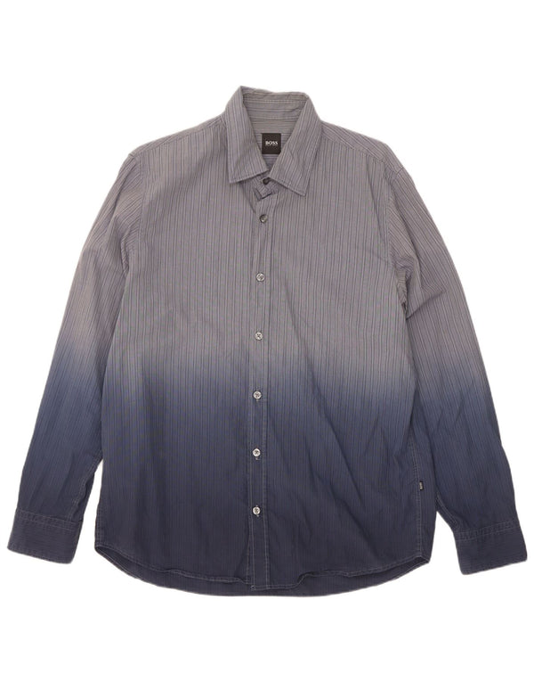 Hugo Boss Chemise Homme Large Bleu Tie Dye Coton