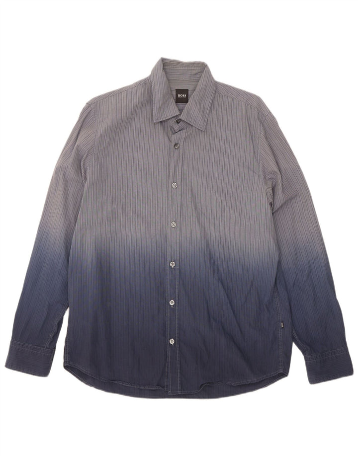 Hugo Boss Chemise Homme Large Bleu Tie Dye Coton