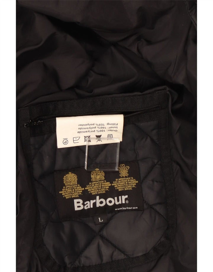 Barbour Veste matelassée pour hommes UK 40 Large Noir Polyamide
