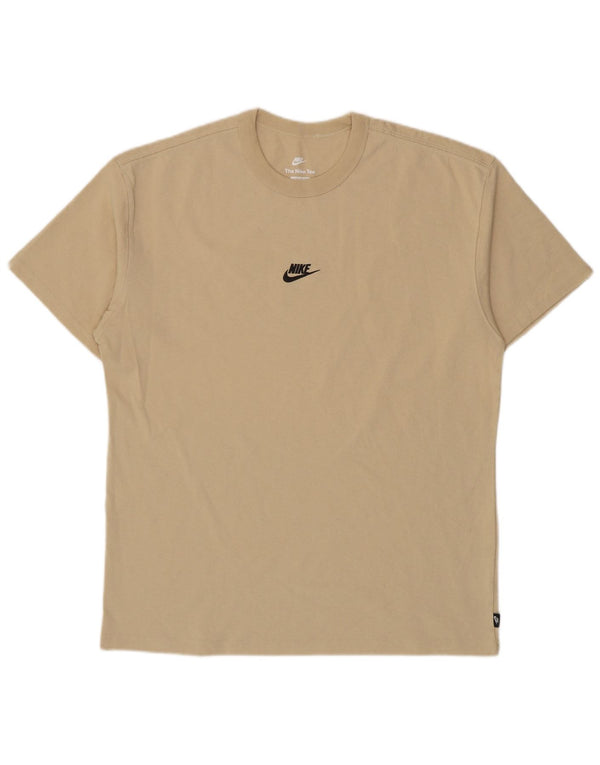 Nike T-shirt coupe ample en coton beige moyen pour homme