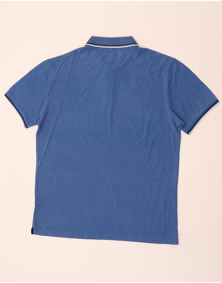 CHAMPION Polo pour Homme Taille Large Rayé Bleu
