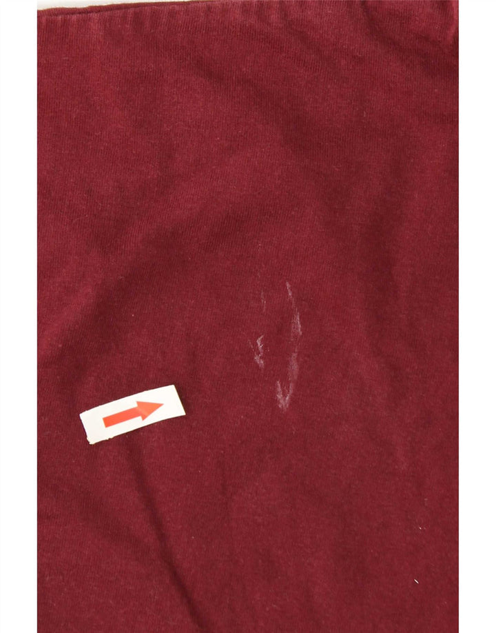 Reebok T-Shirt Homme Haut Large Coton Bordeaux