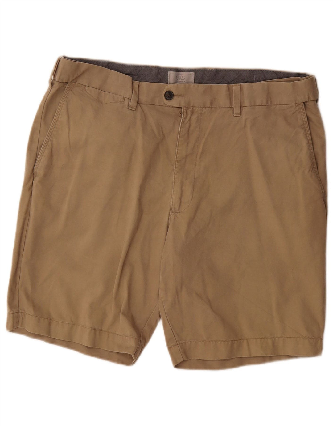MARKS & SPENCER Short Chino Homme W38 XL Coton Beige