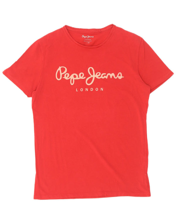PEPE Jeans T-Shirt Graphique Coupe Slim Homme Grand Rouge