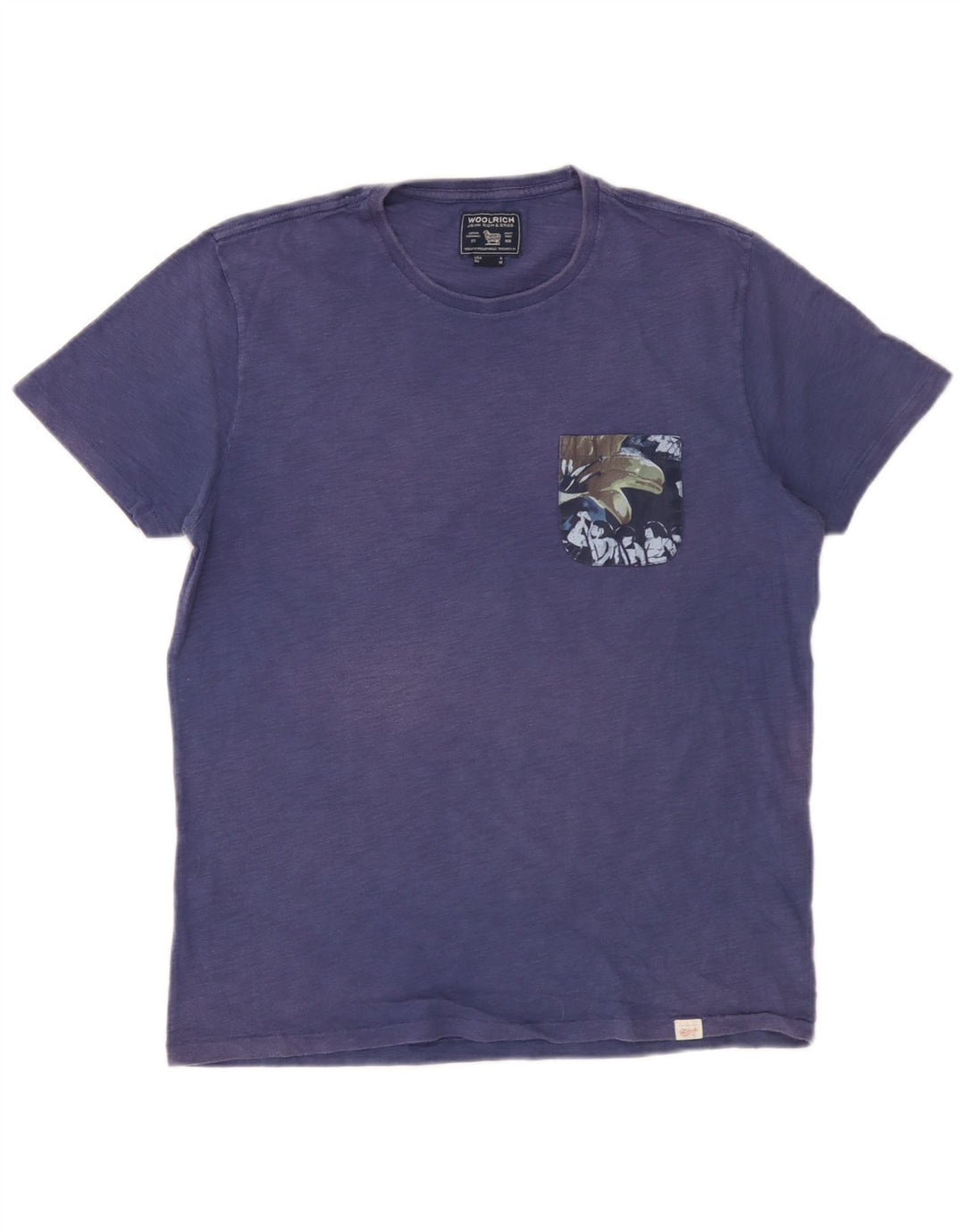 Woolrich T-Shirt Homme Bleu Moyen Coton