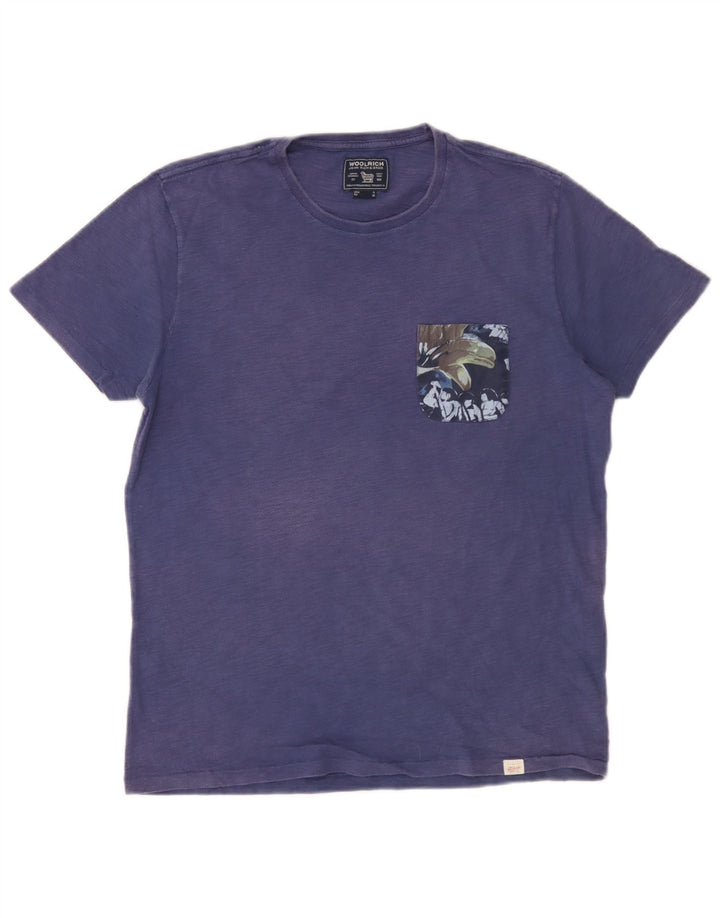 Woolrich T-Shirt Homme Bleu Moyen Coton