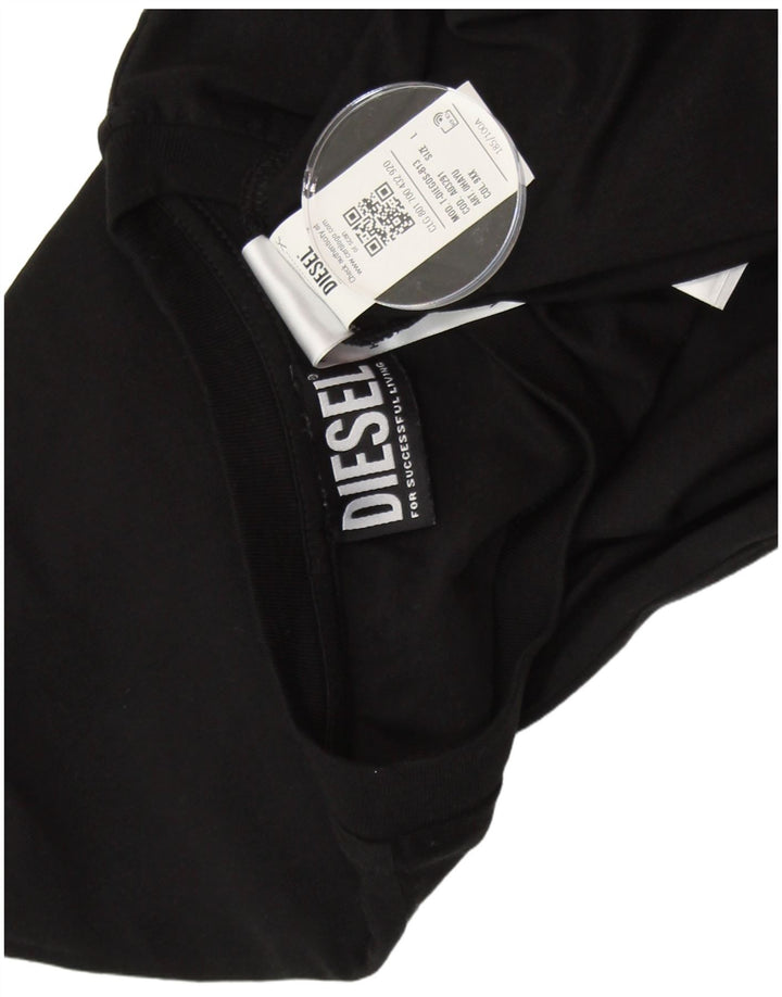 DIESEL T-Shirt Graphique Homme Grand Noir Coton