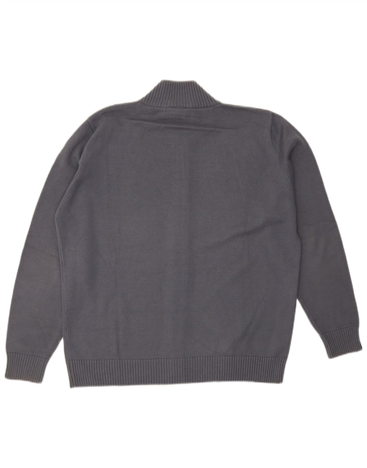 Lacoste Mens Cardigan Sweater Taille 5 Grand Coton Gris