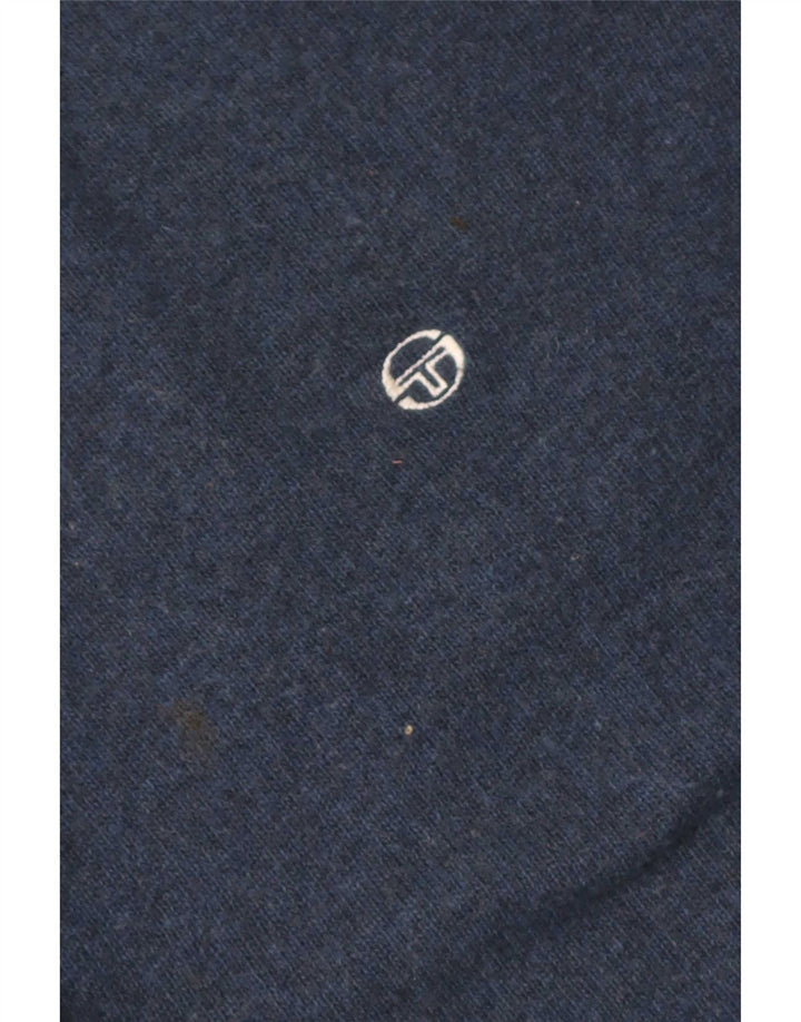 Sergio Tacchini Pull col roulé pour homme en laine bleu marine