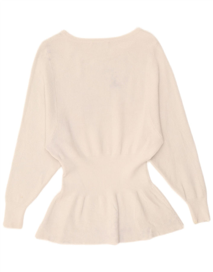Zara Femme Top Manches Longues UK 10 Petit Beige
