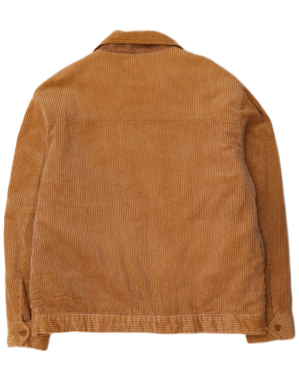 Zara Veste en velours côtelé Sherpa pour homme UK 44 2XL Coton beige
