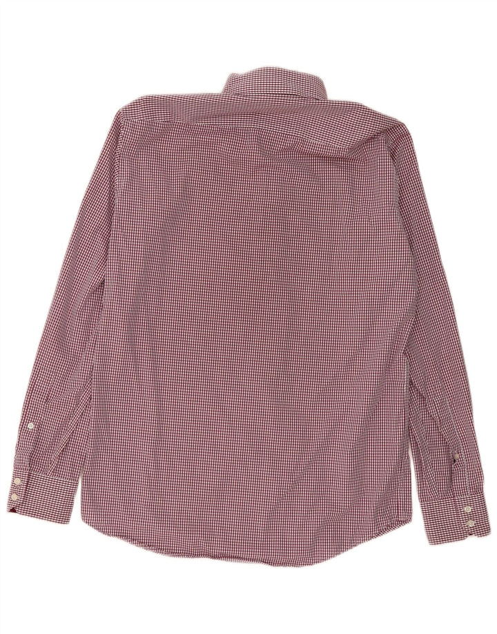 Hugo Boss Chemise coupe classique en coton vichy bordeaux moyen