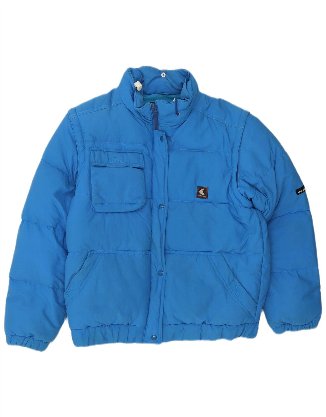 Veste matelassée femme vintage IT 46 Grand Bleu Polyamide