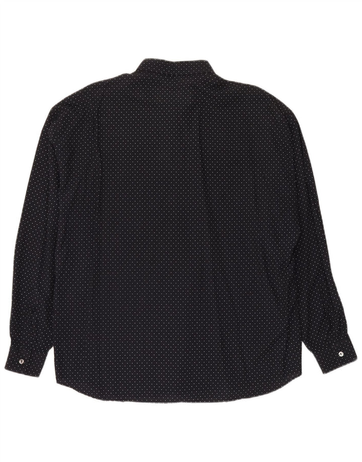 Chemise homme vintage grande viscose tachetée noire
