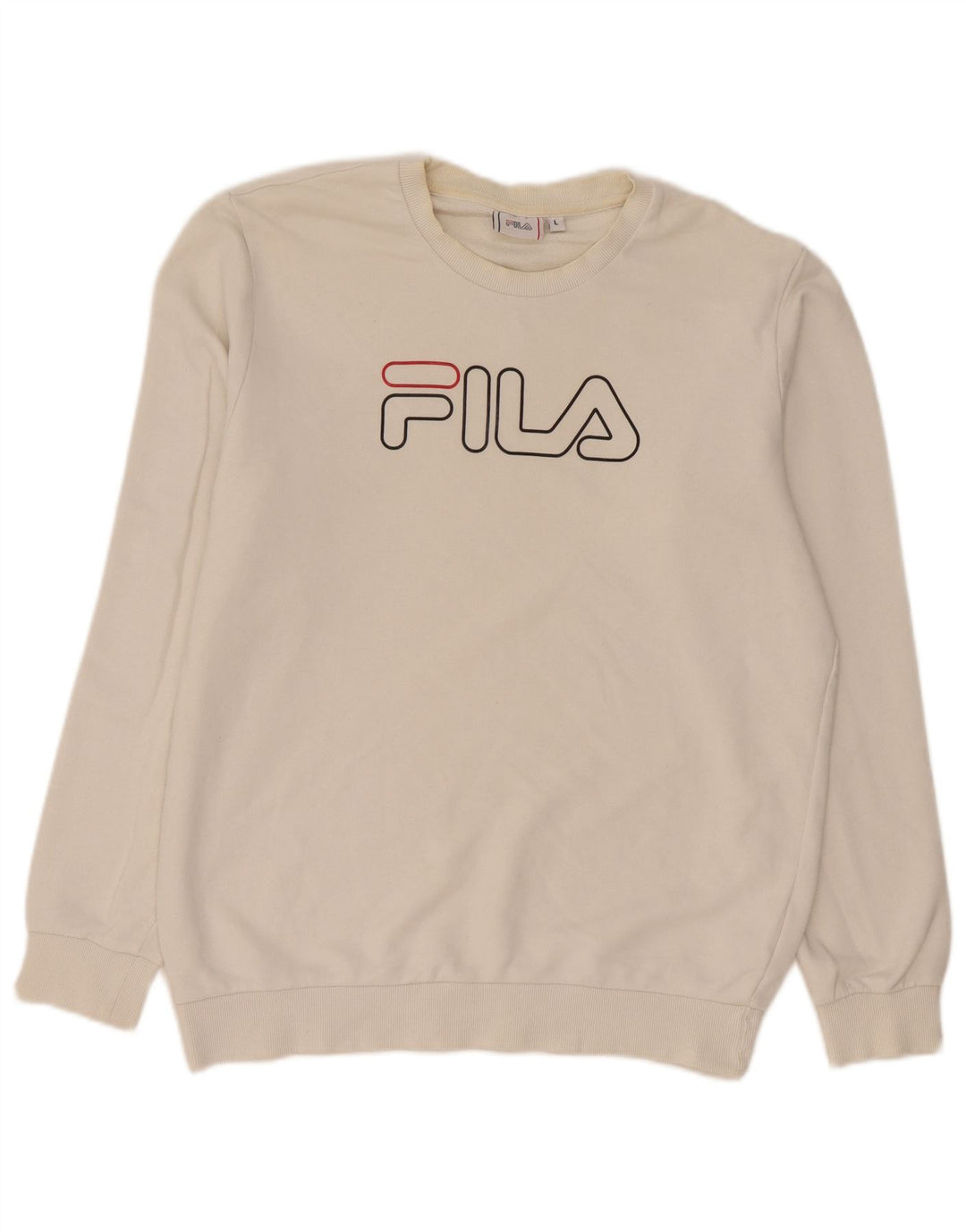 Fila Sweat-shirt graphique pour hommes, grand coton blanc