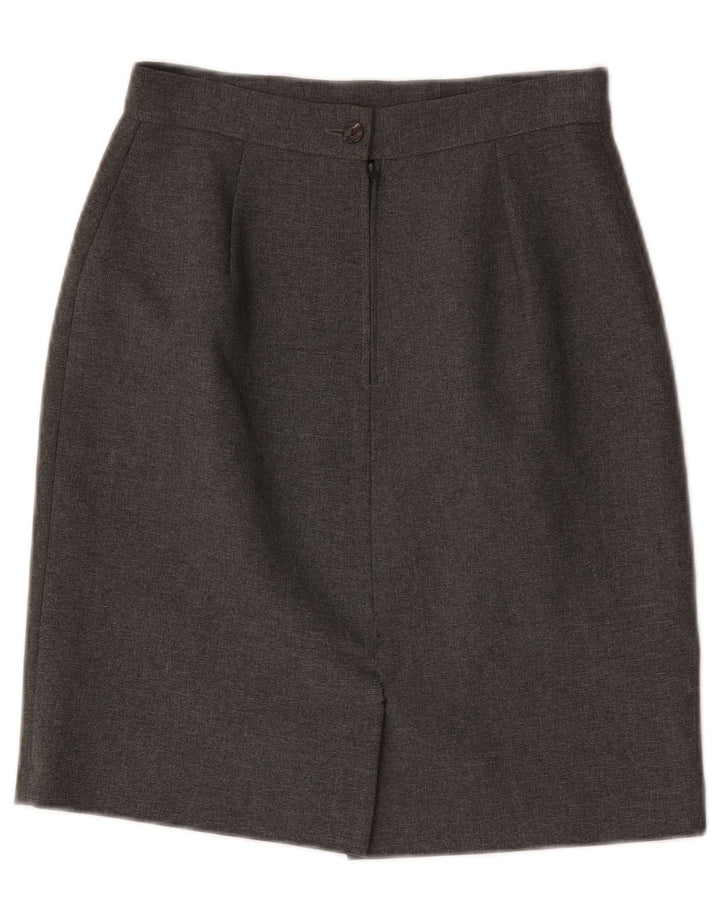 jupe crayon taille haute femme vintage IT 44 Medium W26 Polyester gris