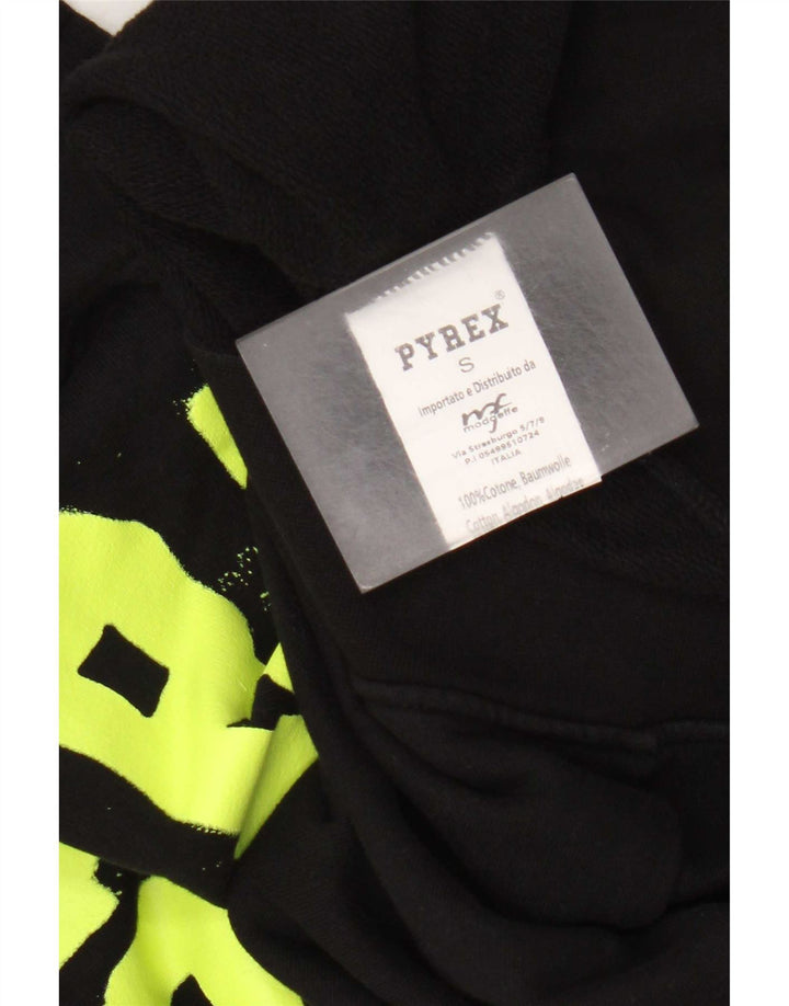 Pyrex Pull à capuche graphique pour homme Petit coton noir