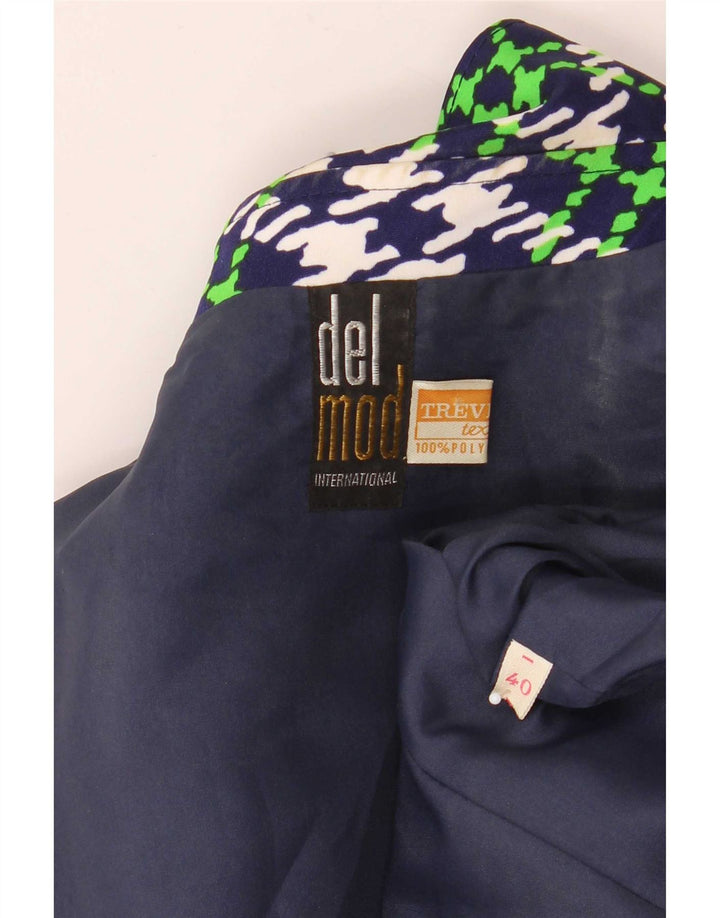 Delmod Pardessus Femme IT 40 Petit Carreau Vert Polyester