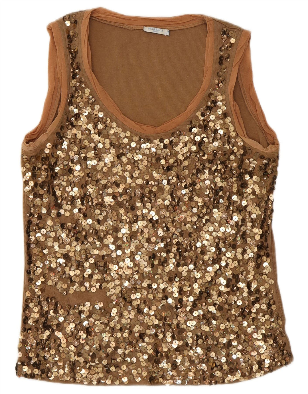 Marella Débardeur Femme UK 12 Marron Moyen