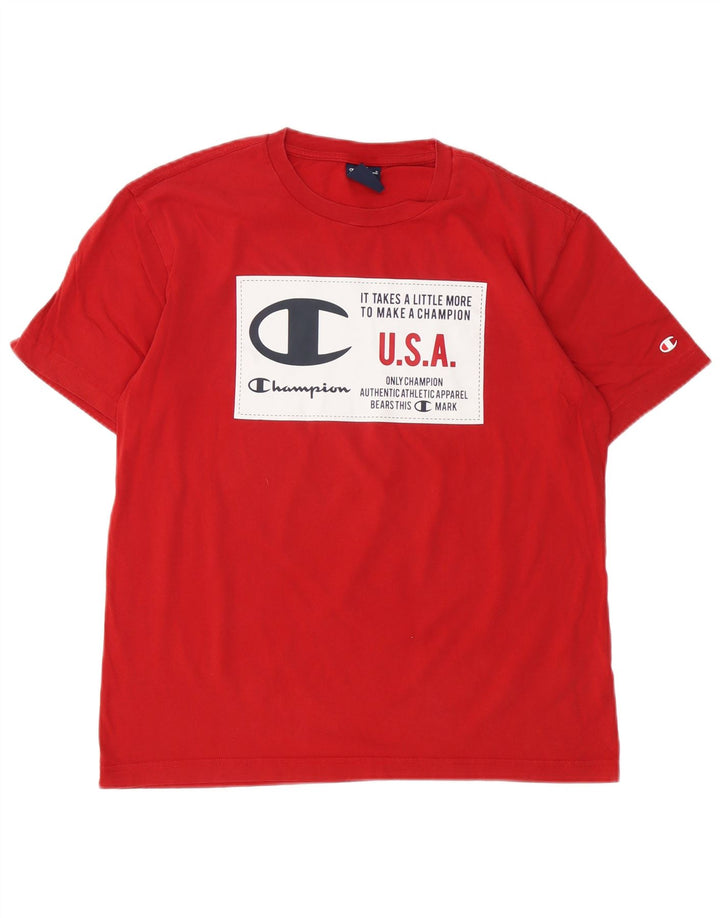 Champion T-Shirt Graphique Homme Rouge Moyen
