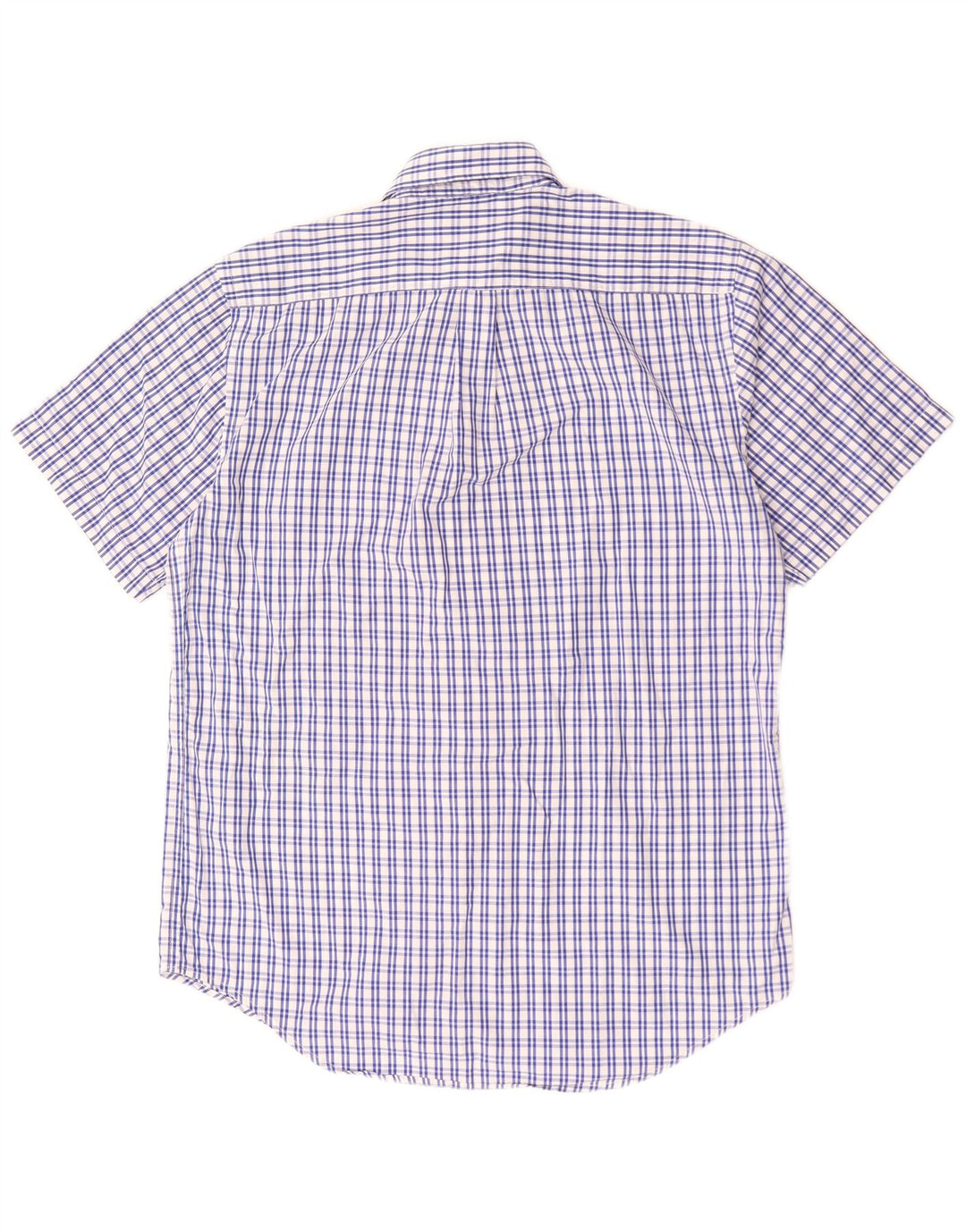 Dack's Chemise classique à manches courtes pour homme en coton à carreaux bleu moyen