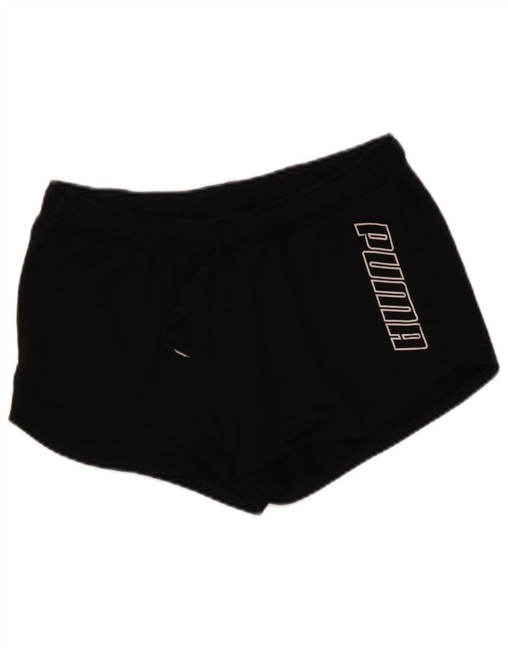 PUMA Short de sport graphique pour femme UK 14 Large Noir Polyester
