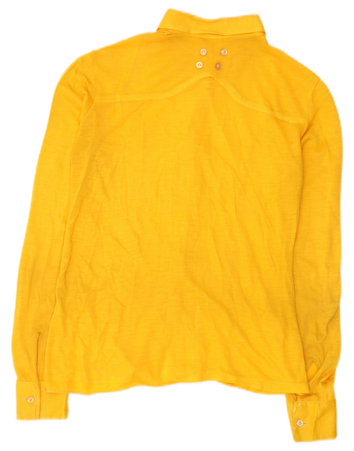 chemise femme vintage UK 10 Petit Jaune