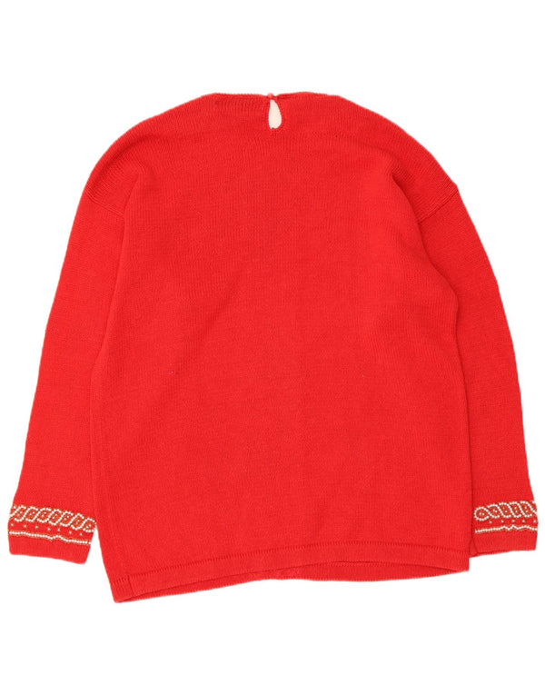 Victoria Harbour Pull col bateau pour femme UK 14 Ramie rouge moyen