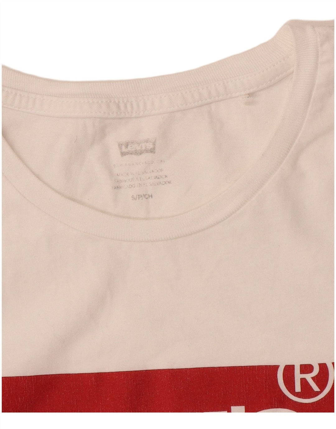Levi's T-Shirt Graphique Femme UK 10 Small Blanc