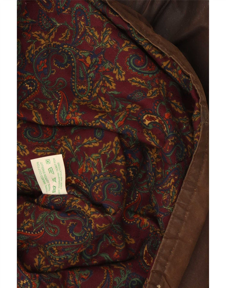 John Partridge Veste en coton ciré pour homme UK 40 Large Marron