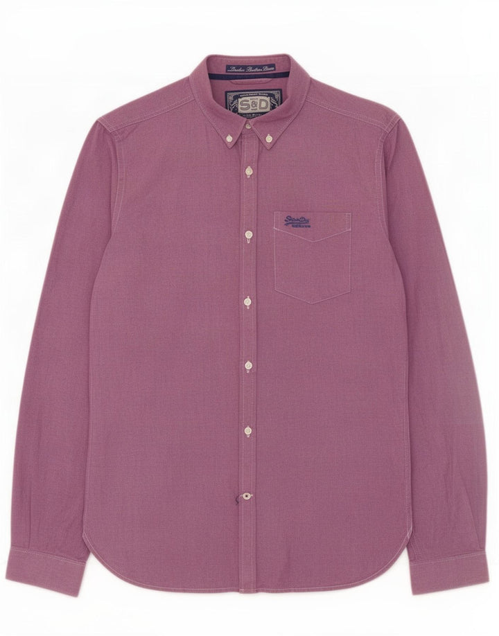 Superdry Chemise Homme Violet Moyen Coton
