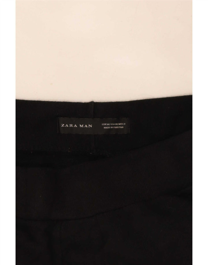 Pantalon De Survêtement Zara Homme Pantalon De Jogging Noir Moyen Polyester