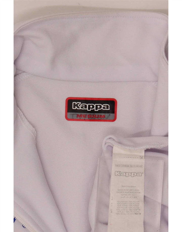 Kappa Veste de Survêtement Graphique Homme Blanc Moyen Polyester Colorblock