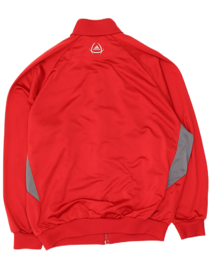 Adidas Veste de survêtement pour homme UK 44/46 Large Rouge Colorblock Polyester