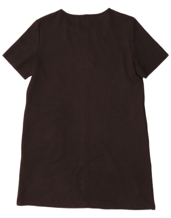 Zara Robe droite pour femme UK 16 Large Noir Polyester