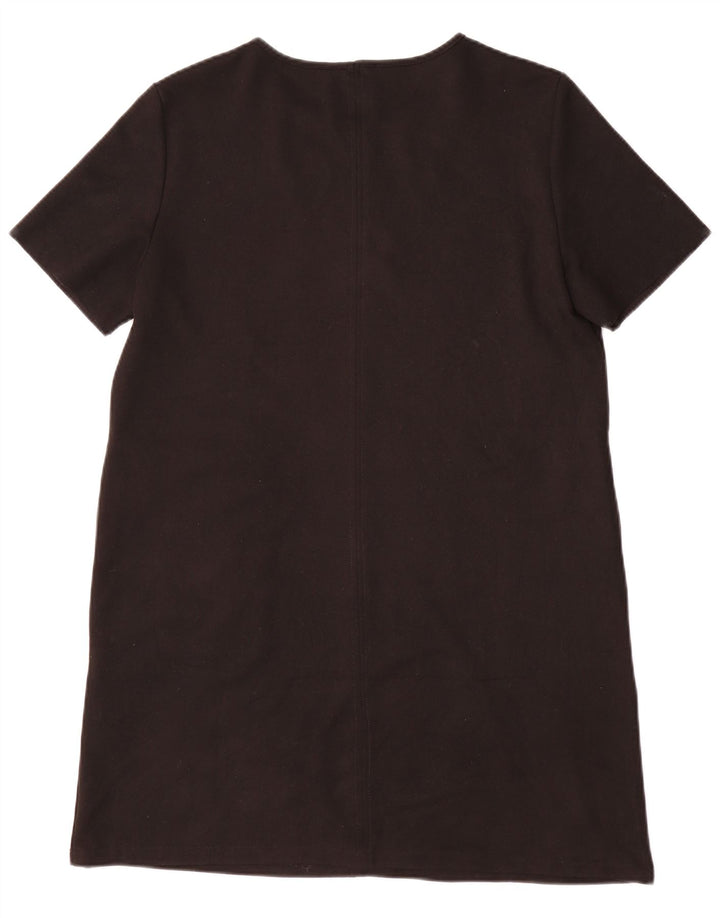 Zara Robe droite pour femme UK 16 Large Noir Polyester