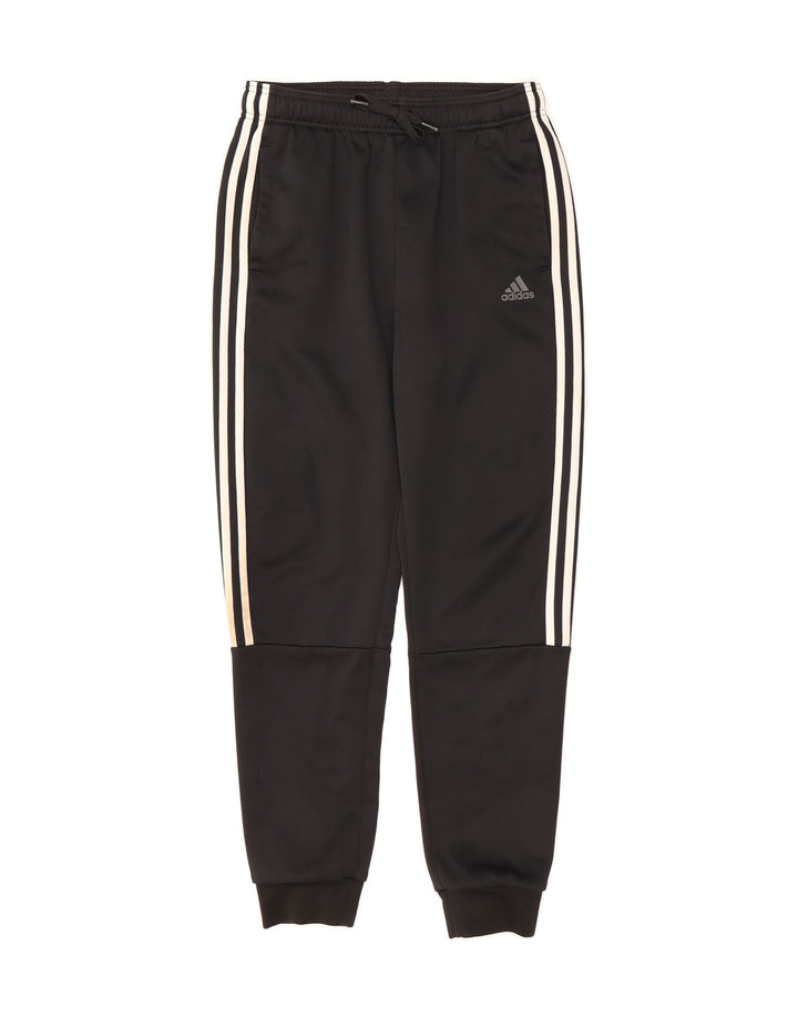 ADIDAS Womens Tracksuit Trousers Joggers UK 12 Medium Black Polyester Vintage Adidas and Second-Hand Adidas from Messina Hembry 