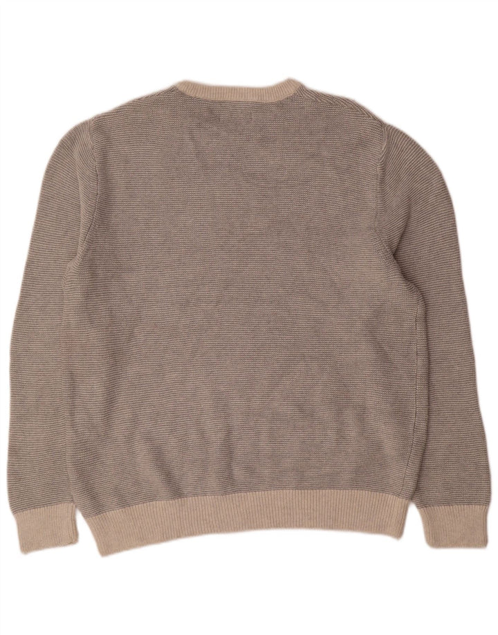 Chaps Pull à col rond pour homme en coton gris Taille L