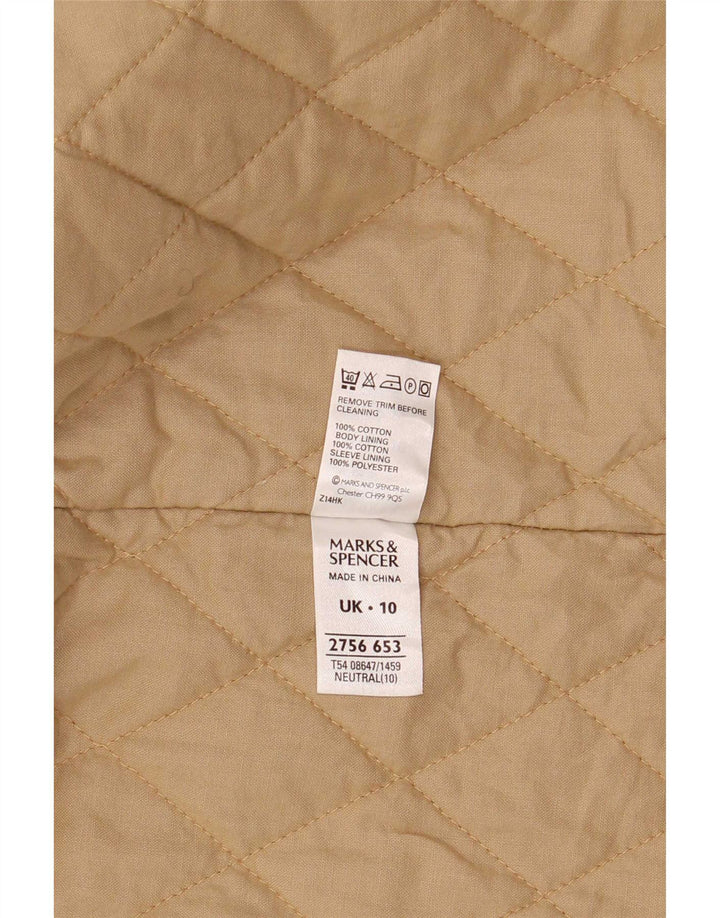 Marks & Spencer Veste parka surdimensionnée à capuche pour femme UK 10 Small Beige