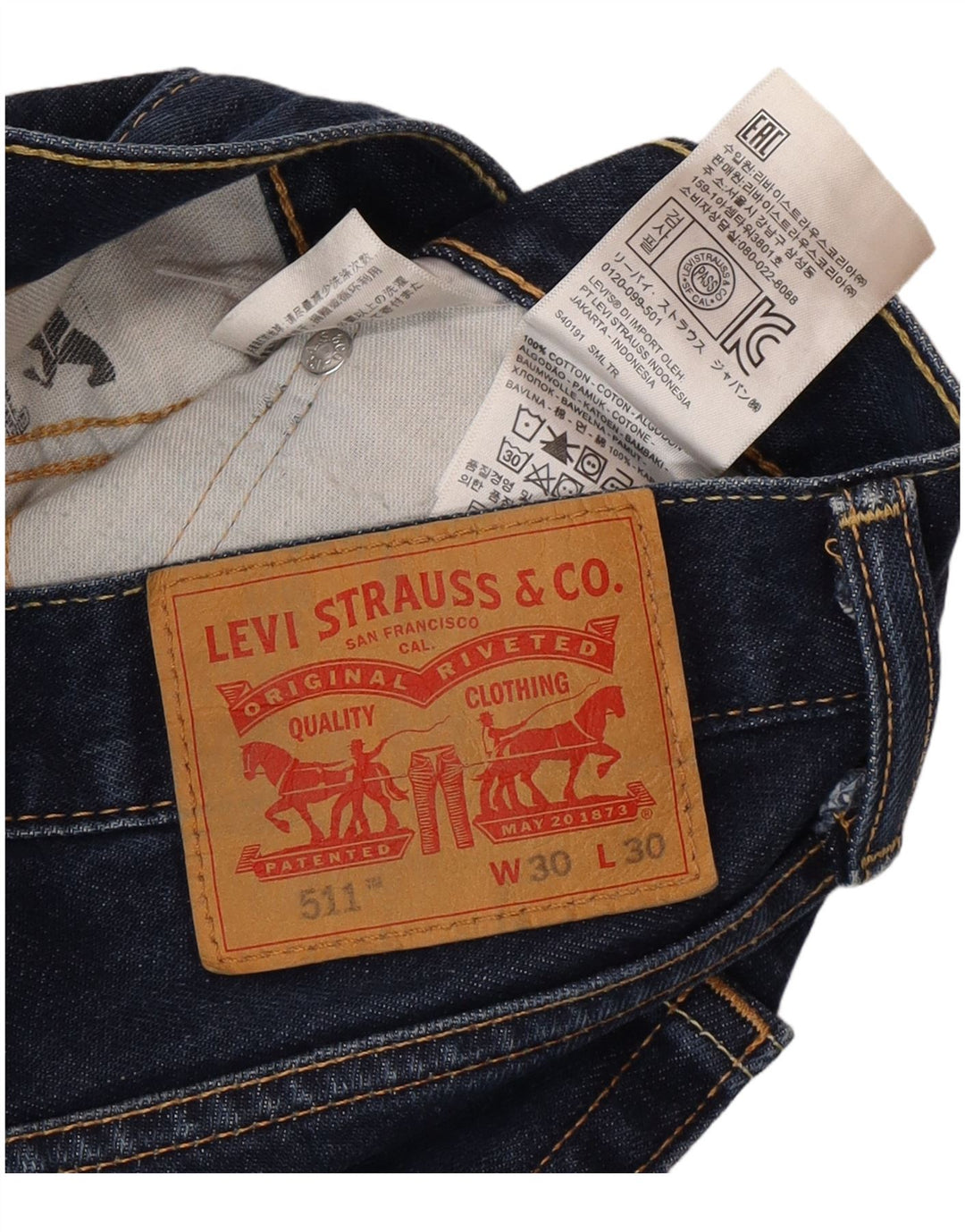 Levi's Jean 511 Slim Tapered W30 L27 Homme Bleu Coton