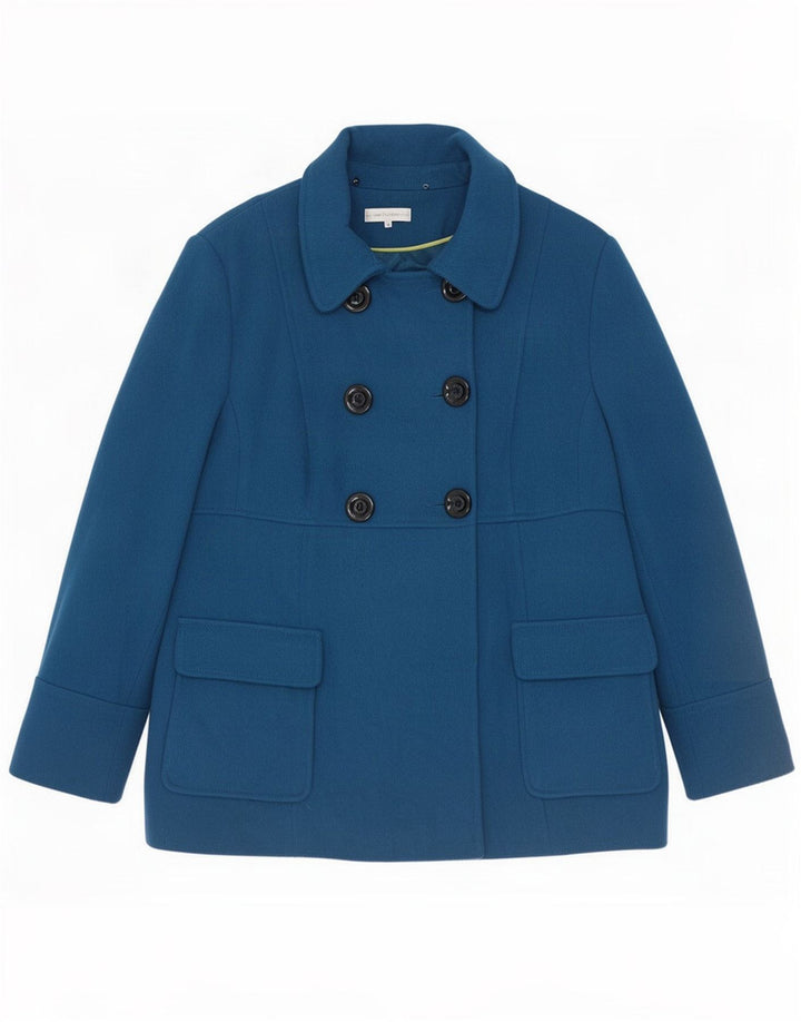 John Rocha Caban Femme UK 22 3XL Laine Bleue