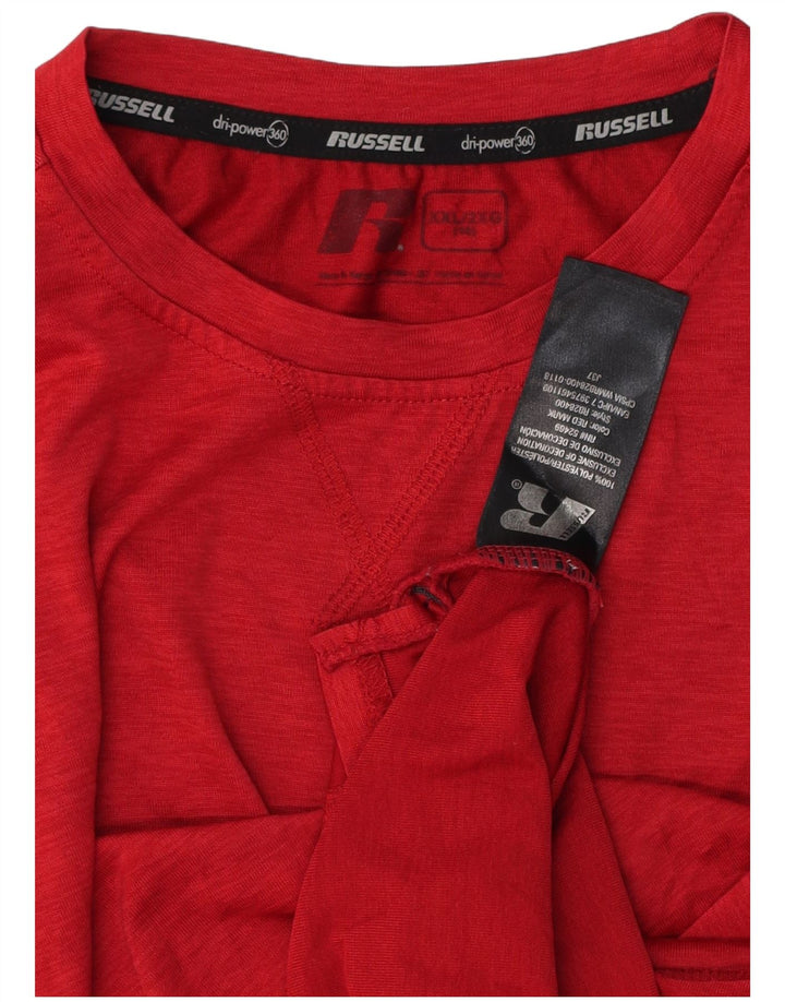 RUSSELL ATHLETIC T-Shirt Dri-Power Garçon 15-16 Ans 2XL Rouge Polyester