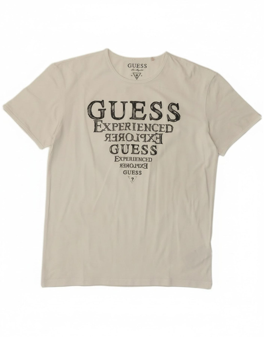 Guess T-Shirt Graphique Femme EU 38 Blanc Moyen Coton Classique
