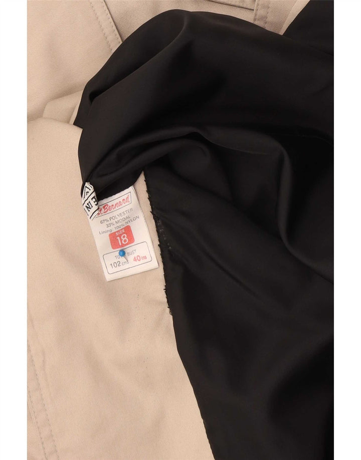 St. Bernard Trench Femme UK 18 XL Beige Polyester